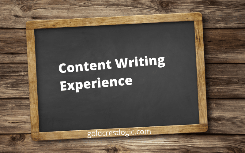 Content Writing Experience